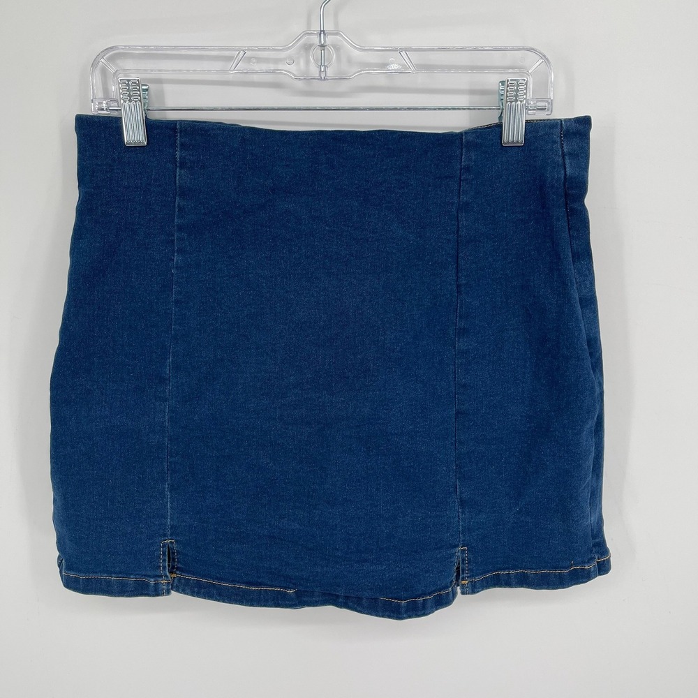 Women's Blue High Waisted Denim Skort Size‎ XL